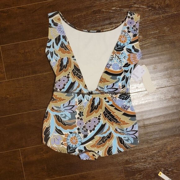 Free People x Seea Lido Surf Suit Womens M One Piece Swimsuit Beach Boho Retro - Picture 3 of 6